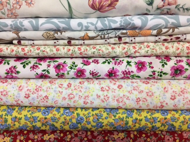 Bulk Cloth Napkins, Set of 10, Vintage Floral Inspired Cotton Fabrics, by  CHOW with ME