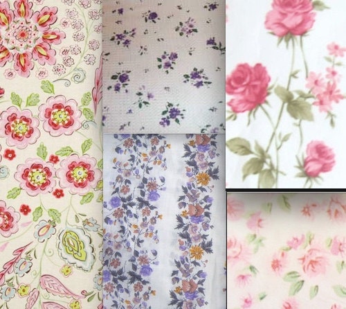 Beautiful Floral Cloth Napkins, Wedding, Events, Everyday Meals, Great Gift, 15 inch, Set of 6, by CHOW with ME